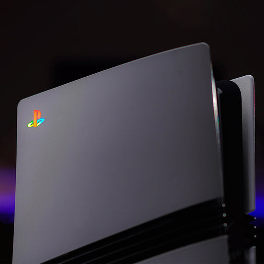 eXtremeRate RGB RAINBOW Logo LED Kit for PS5 Slim/Pro Disc & Digital Console - 7 Colors 40 Effects