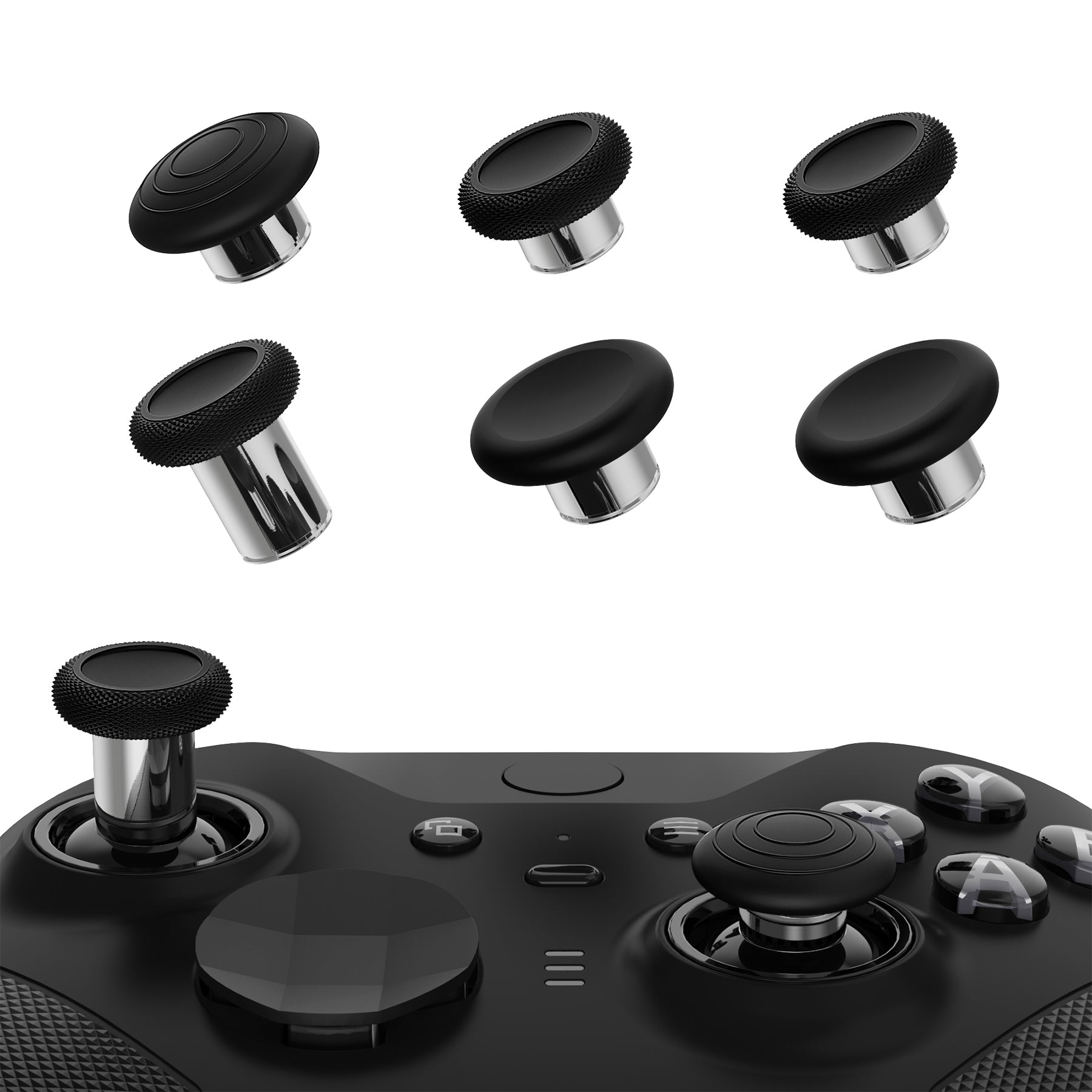 eXtremeRate 6 in 1 Metal Replacement Thumbsticks for Xbox Elite
