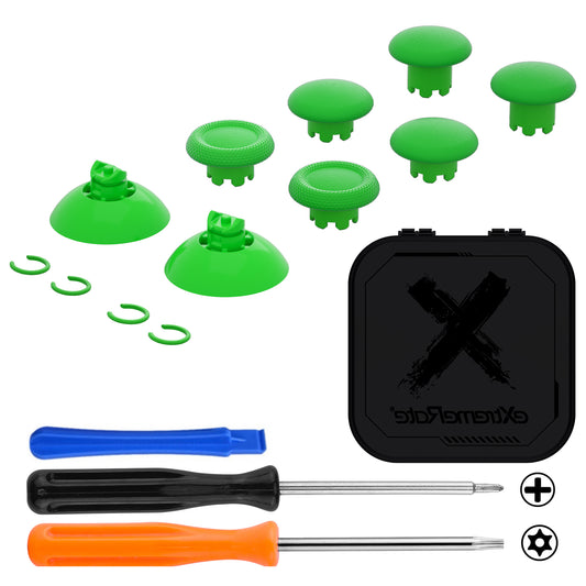 eXtremeRate EDGE Sticks Replacement Interchangeable Thumbsticks for Xbox Series X/S & Xbox Core & Xbox One X/S & Xbox Elite V1 & NS Switch Pro Controller - Green
