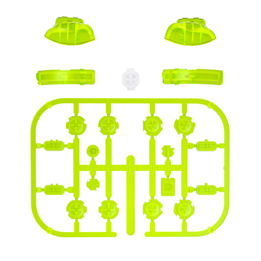 eXtremeRate Replacement Full Set Buttons for Joycon of NS Switch - Clear Lime Green eXtremeRate