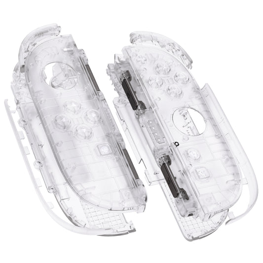 eXtremeRate DIY Replacement Full Set Shell Case with Buttons for Joycon 2 of Nintendo Switch 2 - Deluxe Version - Clear