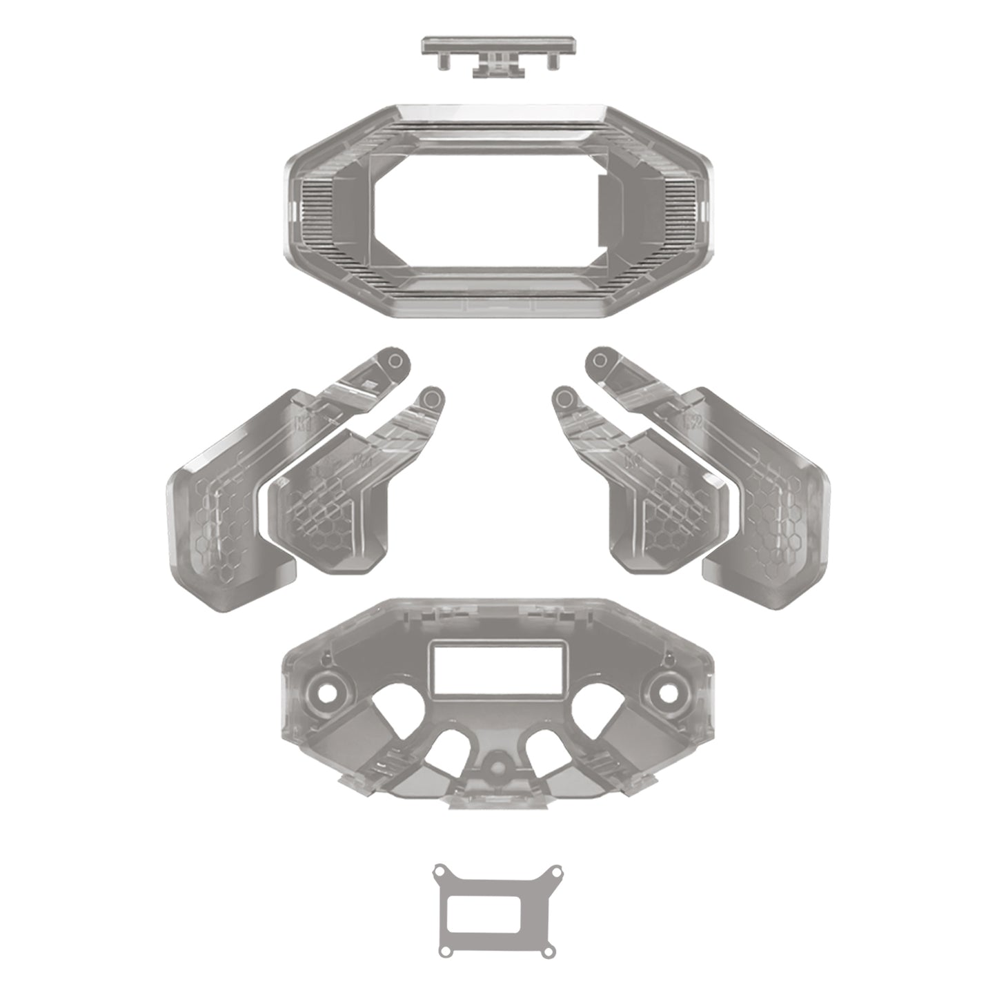 eXtremeRate Replacement K1 K2 K3 K4 Back Paddles for eXtremeRate BEYOND Back Paddles Kit, Compatible with PS5 Edge Controller - Clear Slate Black
