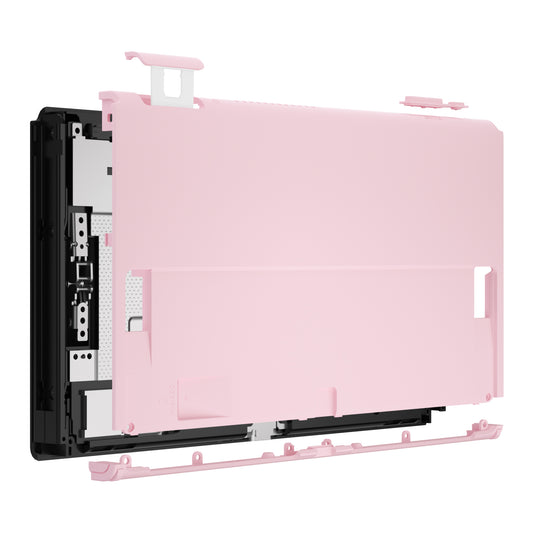 eXtremeRate Retail eXtremeRate Cherry Blossoms Pink Soft Touch Console Back Plate DIY Replacement Housing Shell Case for Nintendo Switch OLED Console – JoyCon Shell & Kickstand NOT Included - BNSOP3003
