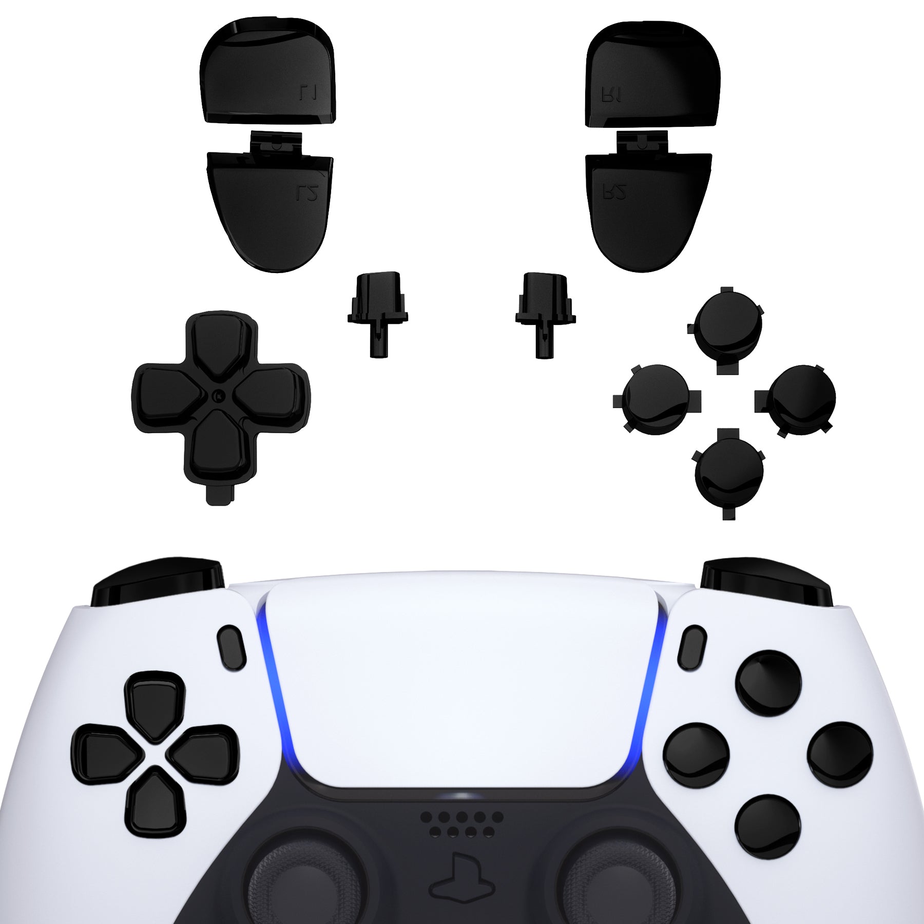 PlayStation4 - chrome　REA eXtremeRate Replacement D-pad R1 L1 R2 L2 Triggers Share Options
