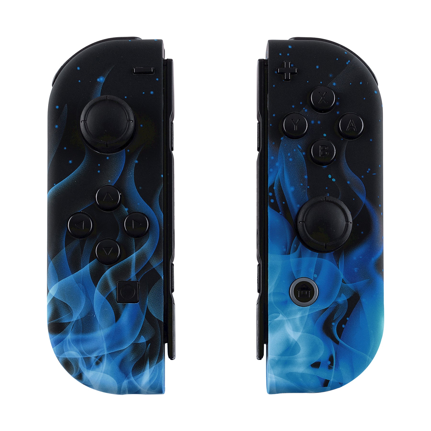 eXtremeRate Soft Touch Grip Blue Flame for Joycon Handheld