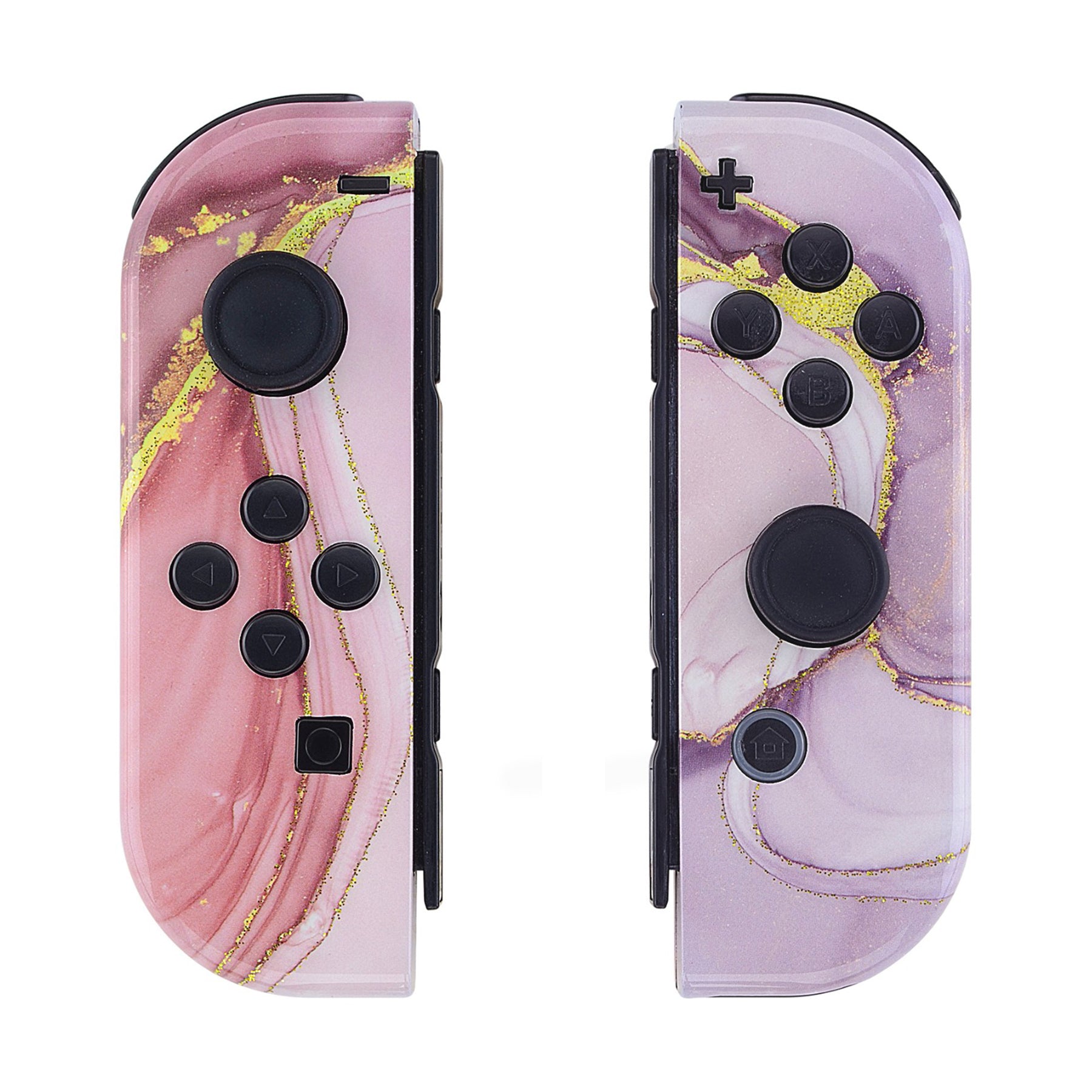 eXtremeRate Cosmic Pink Gold Marble Effect for Joycon Handheld