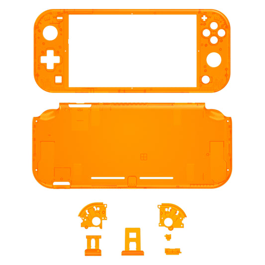 DIY Replacement Shell with Screen Protector for NS Switch Lite - Clear Orange eXtremeRate
