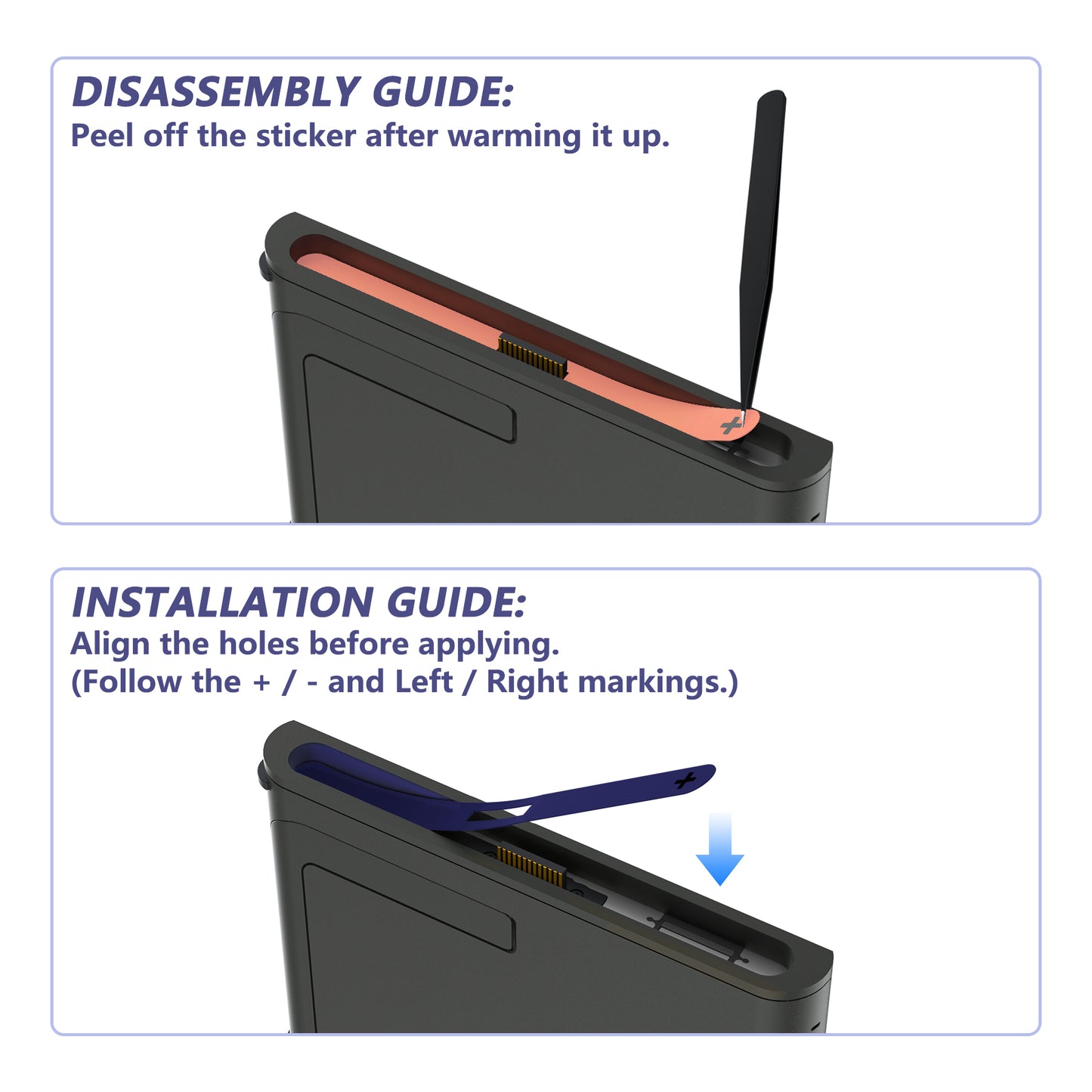 eXtremeRate Side Rail Slot Sticker for Nintendo Switch 2 Console - SwitchCube Purple