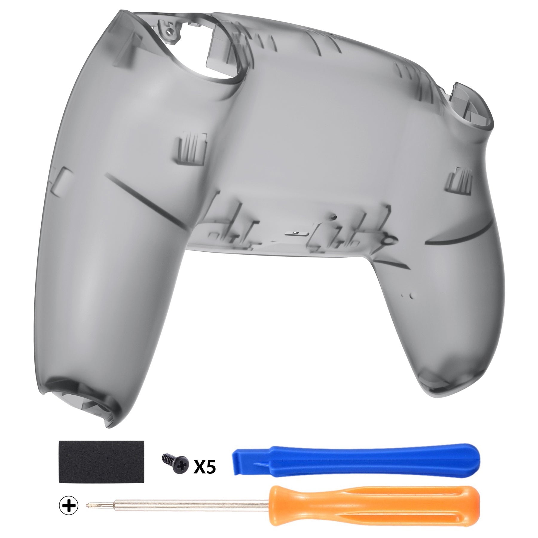 PS5 DualSense extremeRate製 背面カスタム eXtremeRate Clear Black Custom Back Housing Bottom Shell