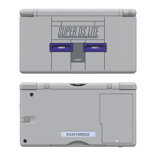 eXtremeRate Replacement Full Housing Shell & Buttons with Screen Lens for Nintendo DS Lite NDSL - Classic SNES Style