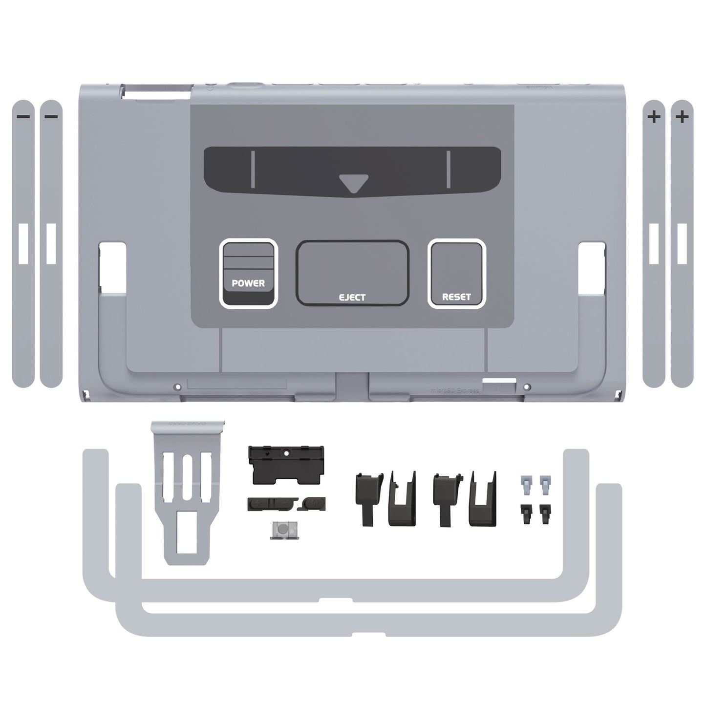 eXtremeRate Replacement DIY Rear Back Plate for Nintendo Switch 2 Handheld Console (Without Kickstand) - SFC SNES Classic EU Style eXtremeRate