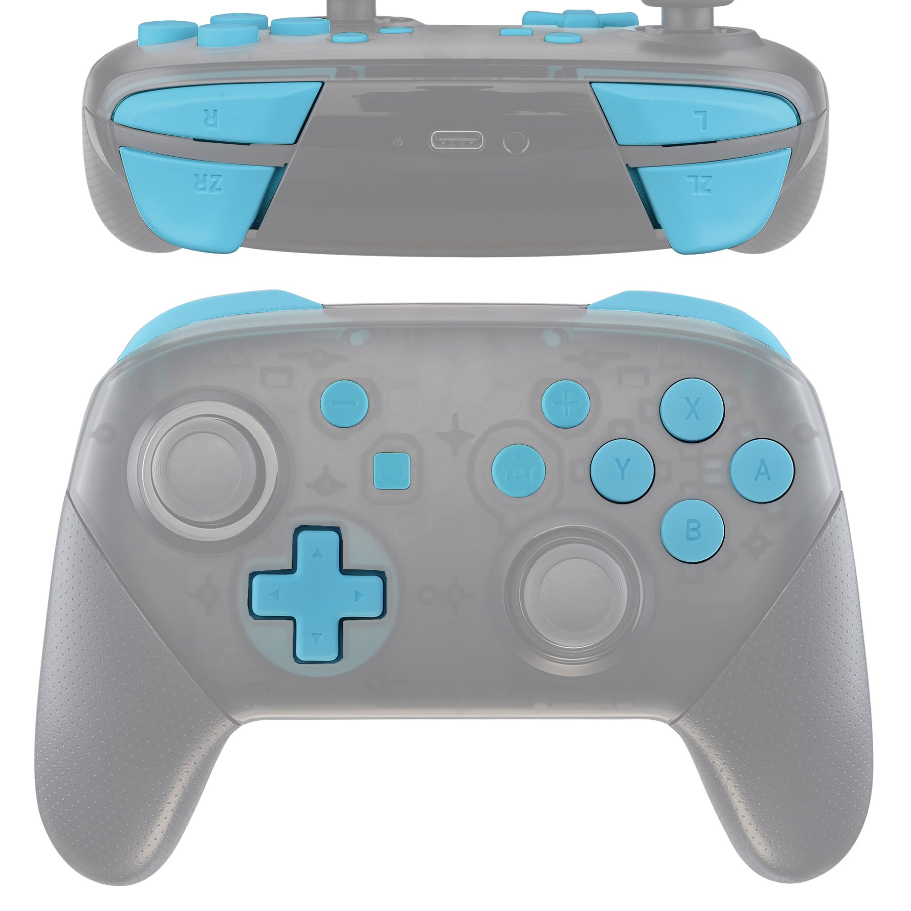 eXtremeRate Heaven Blue Repair ABXY D-pad ZR ZL L R Keys for