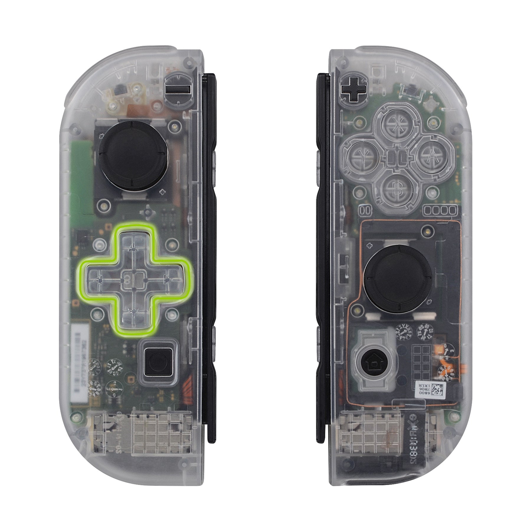 eXtremeRate Transparent Clear for Joycon Handheld Controller
