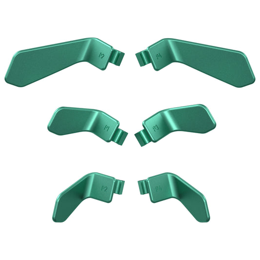 eXtremeRate Retail Metalic Aqua Green 6in1 Replacement Interchangeable Swift Back Paddles for Xbox One Elite & Elite Series 2 Controller