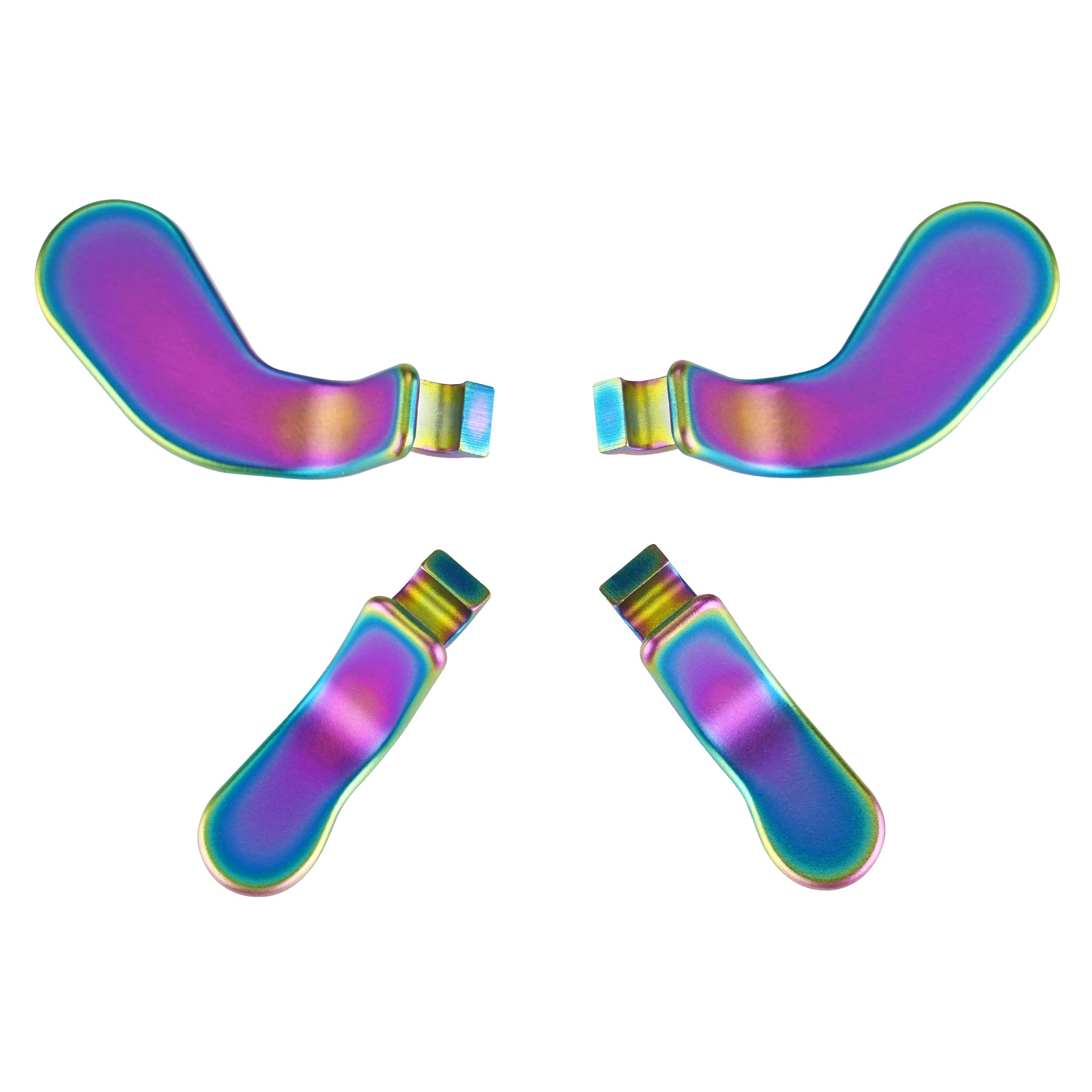 eXtremeRate 4 pcs Metalic Rainbow Aura Blue & Purple