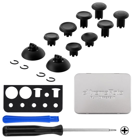 eXtremeRate ThumbsGear V3 Interchangeable Ergonomic Thumbstick for PS5 & PS4 Controller - Black