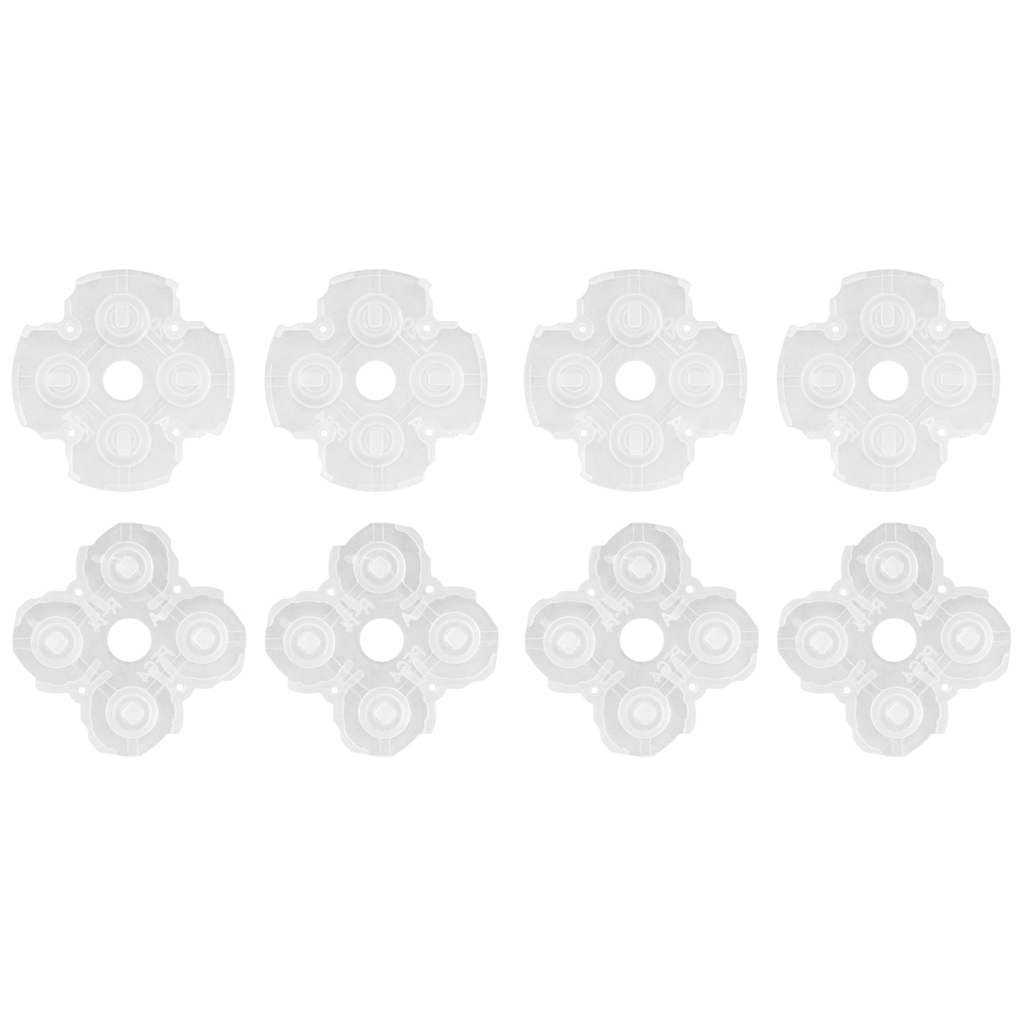 eXtremeRate 8 pcs Replacement Silicone Rubber ABXY & Dpad Button Pads for eXtremeRate Face Clicky Kit Compatible with PS5 Controller BDM-010/020/030/040/050
