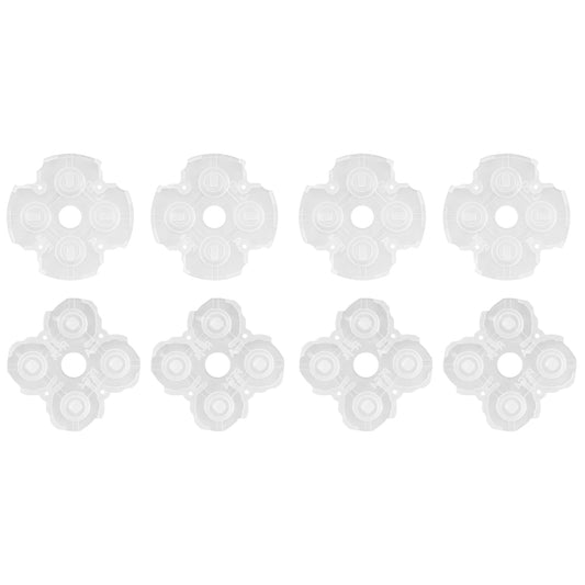 eXtremeRate 8 pcs Replacement Silicone Rubber ABXY & Dpad Button Pads for eXtremeRate Face Clicky Kit Compatible with PS5 Controller BDM-010/020/030/040/050
