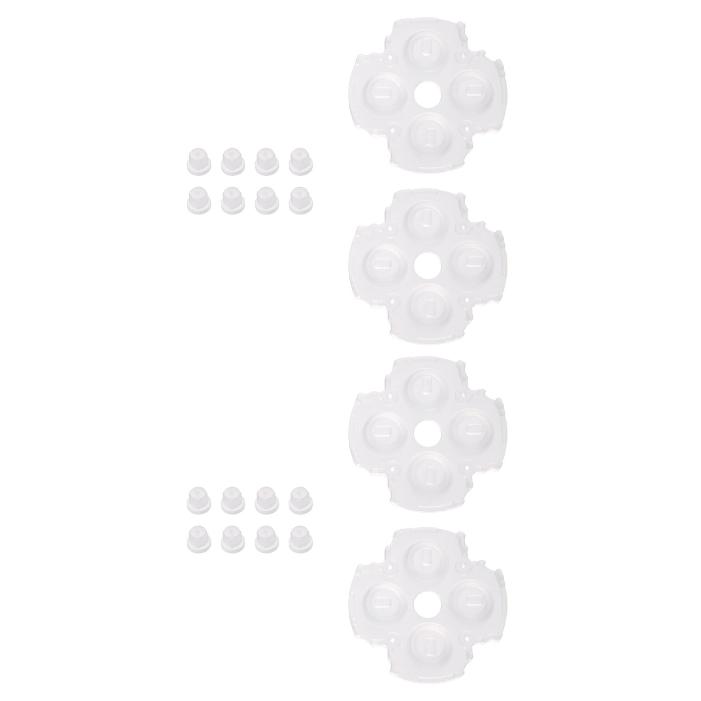eXtremeRate 20 pcs Replacement Silicone Rubber ABXY & Dpad Button Pads for eXtremeRate Face Clicky Kit Compatible with PS5 Controller BDM-010/020/030/040/050