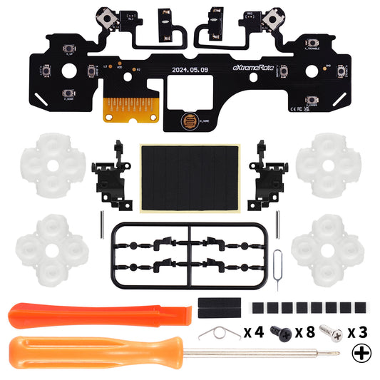 eXtremeRate Whole Set - Strong Version Clicky Kit V2 for PS5 Controller BDM-040/050/060 Shoulder Face Buttons, Micro Switch L2R2 Clicky Hair Trigger Kit and Tactile L1R1 Face Buttons Mouse Click for PS5 Controller