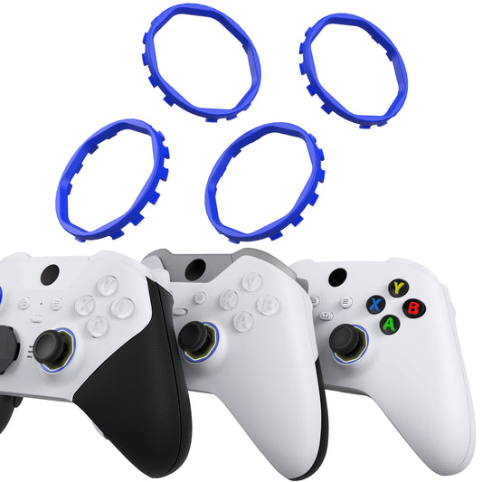 eXtremeRate Redesigned Replacement Octagonal Gated Sticks Accent Rings for Xbox Elite Series 2 Core & Elite Series 2 & Xbox Elite, for eXtremeRate ASR Version Shell for Xbox Series X/S Controller - Blue