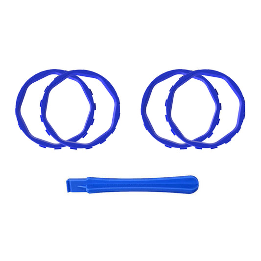 eXtremeRate Redesigned Replacement Octagonal Gated Sticks Accent Rings for Xbox Elite Series 2 Core & Elite Series 2 & Xbox Elite, for eXtremeRate ASR Version Shell for Xbox Series X/S Controller - Blue