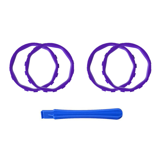 eXtremeRate Redesigned Replacement Octagonal Gated Sticks Accent Rings for Xbox Elite Series 2 Core & Elite Series 2 & Xbox Elite, for eXtremeRate ASR Version Shell for Xbox Series X/S Controller - Purple