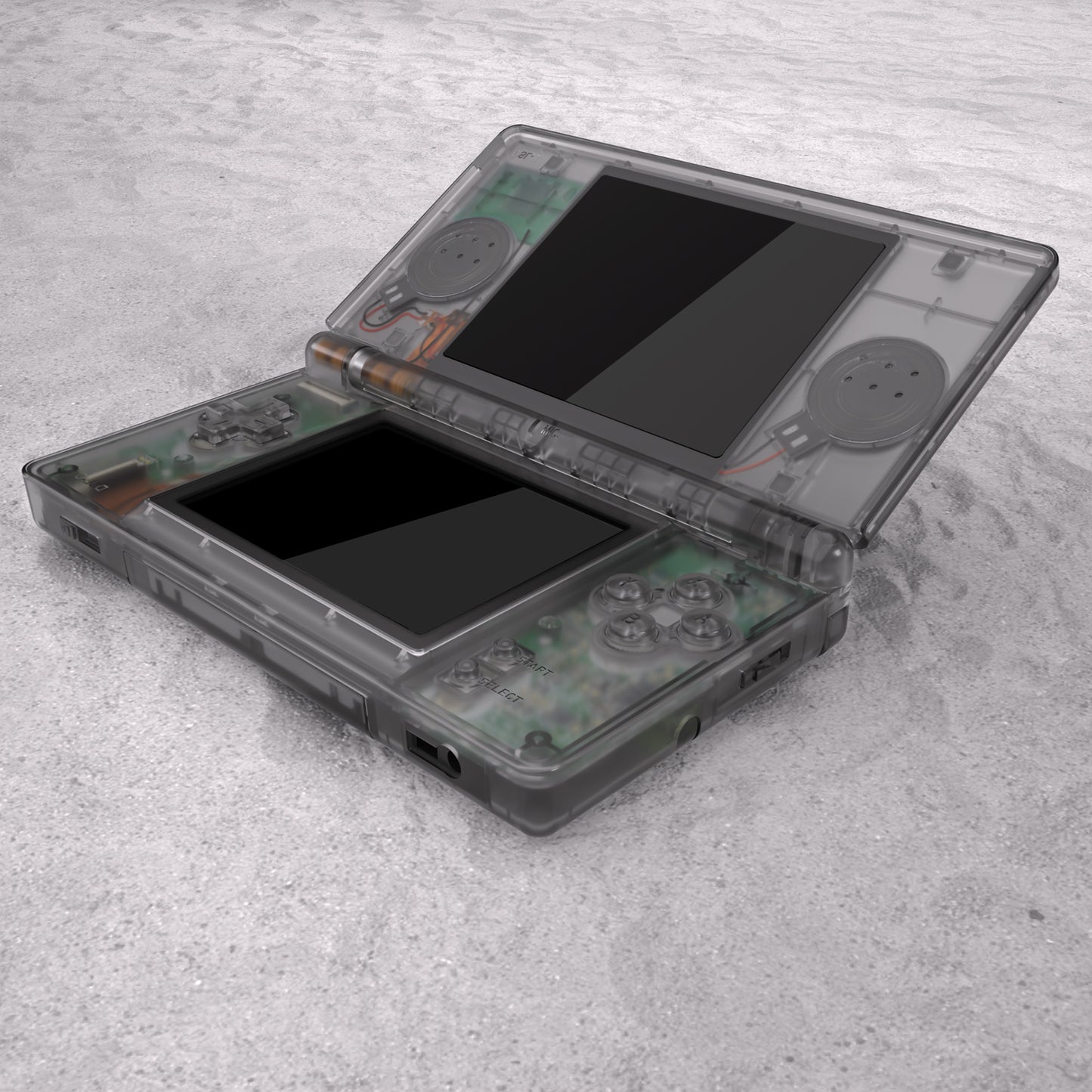 Replacement Shell for Nintendo DS Lite And Screen Lens for Nintendo DS Lite NDSL - Clear Black eXtremeRate