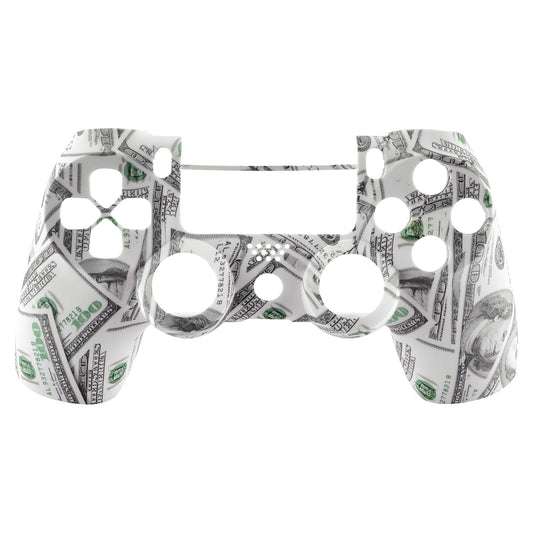 eXtremeRate Replacement Front Housing Shell for PS4 Slim Pro Controller Controller (CUH-ZCT2 JDM-040/050/055) - The $100 Cash Money