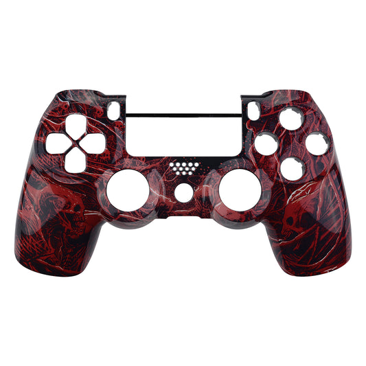 eXtremeRate Replacement Front Housing Shell for PS4 Slim Pro Controller Controller (CUH-ZCT2 JDM-040/050/055) - Blood Purgatory
