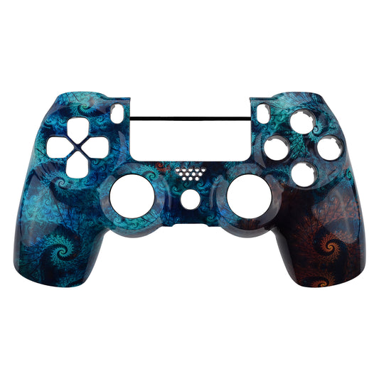 eXtremeRate Replacement Front Housing Shell for PS4 Slim Pro Controller Controller (CUH-ZCT2 JDM-040/050/055) - Spiral