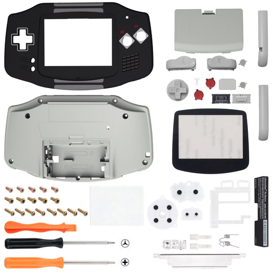 eXtremeRate IPS Ready Upgraded GBA Replacement Full Set Shells with Buttons for Gameboy Advance, Compatible with Both IPS & Standard LCD - Classics NES Style