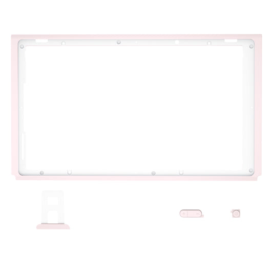 eXtremeRate DIY Replacement Housing Shell Front Frame with Volume Up Down Power Buttons for NS Switch Console - Cherry Blossoms Pink
