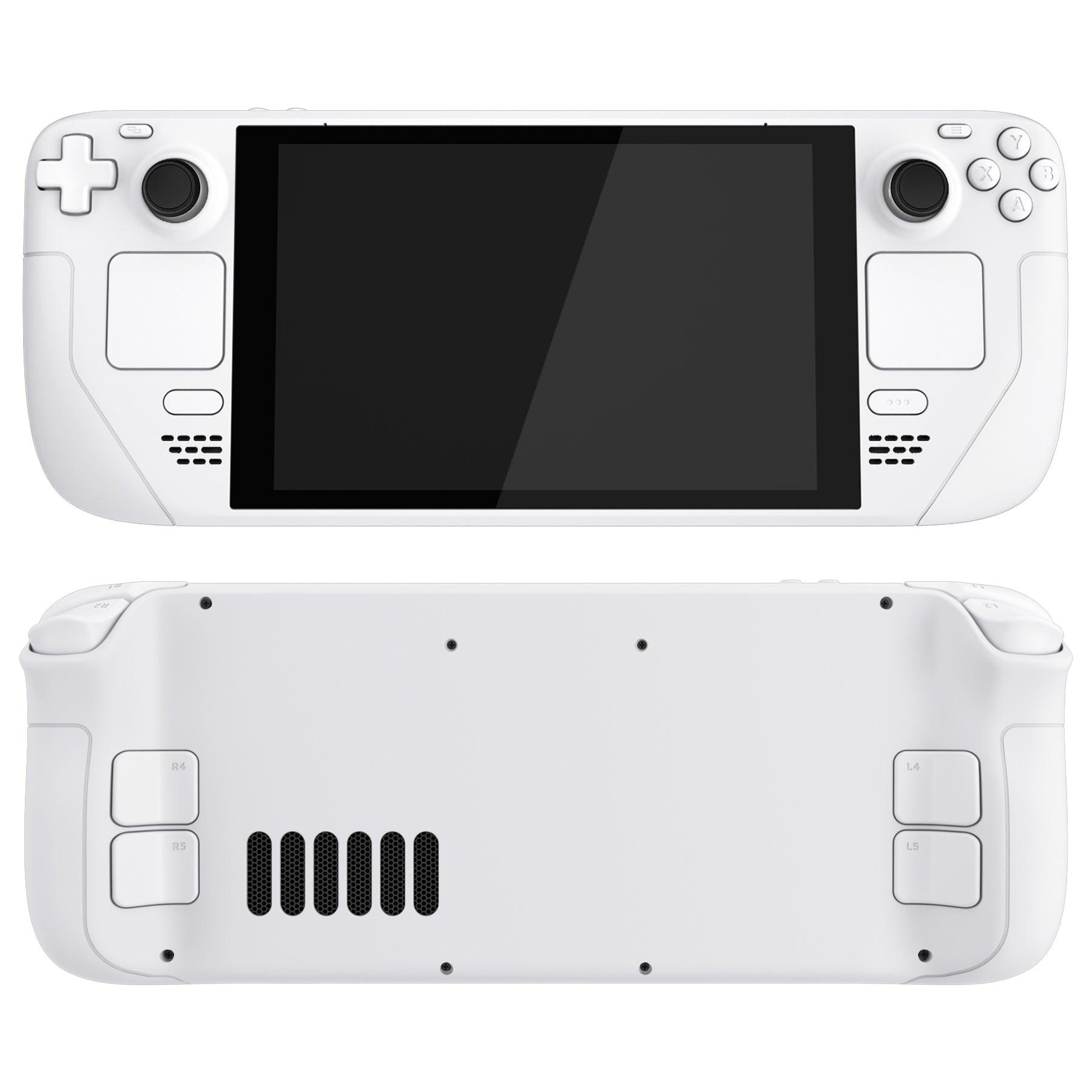 eXtremeRate White Custom Faceplate Back Plate Shell for Steam Deck