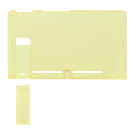 eXtremeRate Replacement Back Plate with Kickstand for Nintendo Switch Console - Amber Yellow