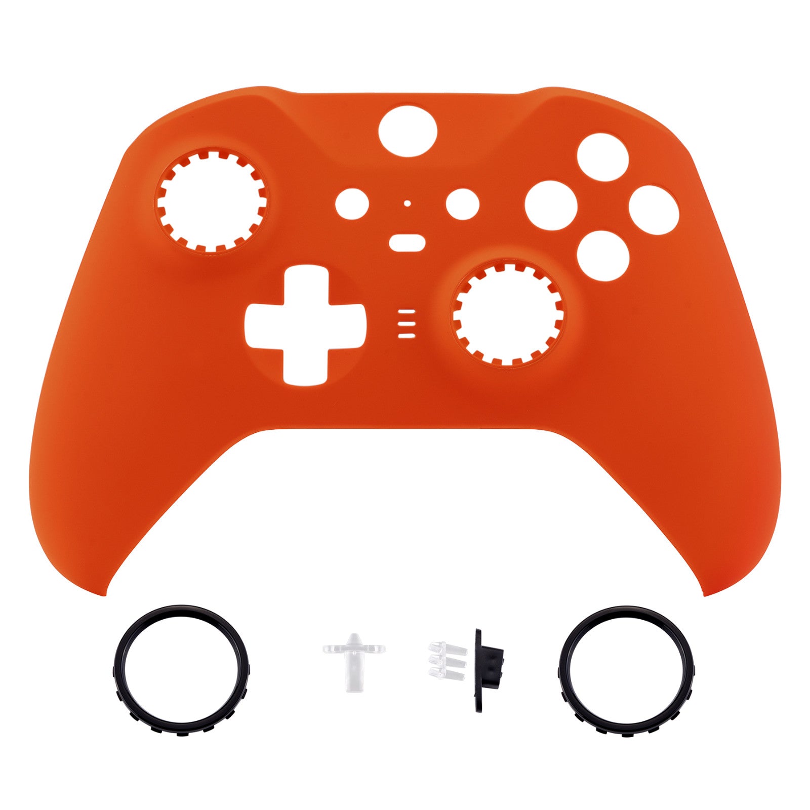 eXtremeRate Orange Soft Touch Grip Faceplate Cover, Front Housing