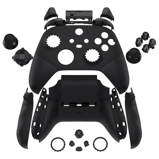 eXtremeRate ASR Version Performance Redesigned Full Set Shell Buttons with Ergonomic Trigger Stop Rubberized Grip for Xbox Series X/S Controller & Xbox Core Controller - Diamond Textured Black eXtremeRate