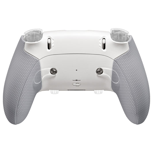 eXtremeRate Beyond-ARC Bottom Shell Kit with Rubberised Grip for PS5 Edge Controller - White & Gray