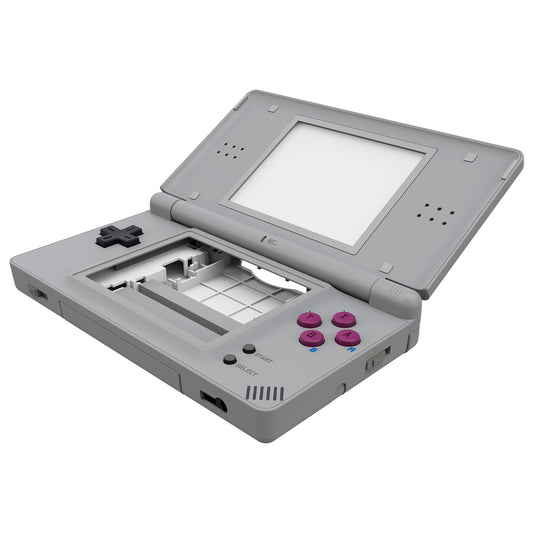eXtremeRate Replacement Full Housing Shell & Buttons with Screen Lens for Nintendo DS Lite NDSL - Classic 1989 GB DMG-01