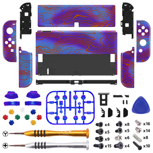 eXtremeRate Custom Replacement Full Set Shell with Buttons for Nintendo Switch OLED - Damascuscamo