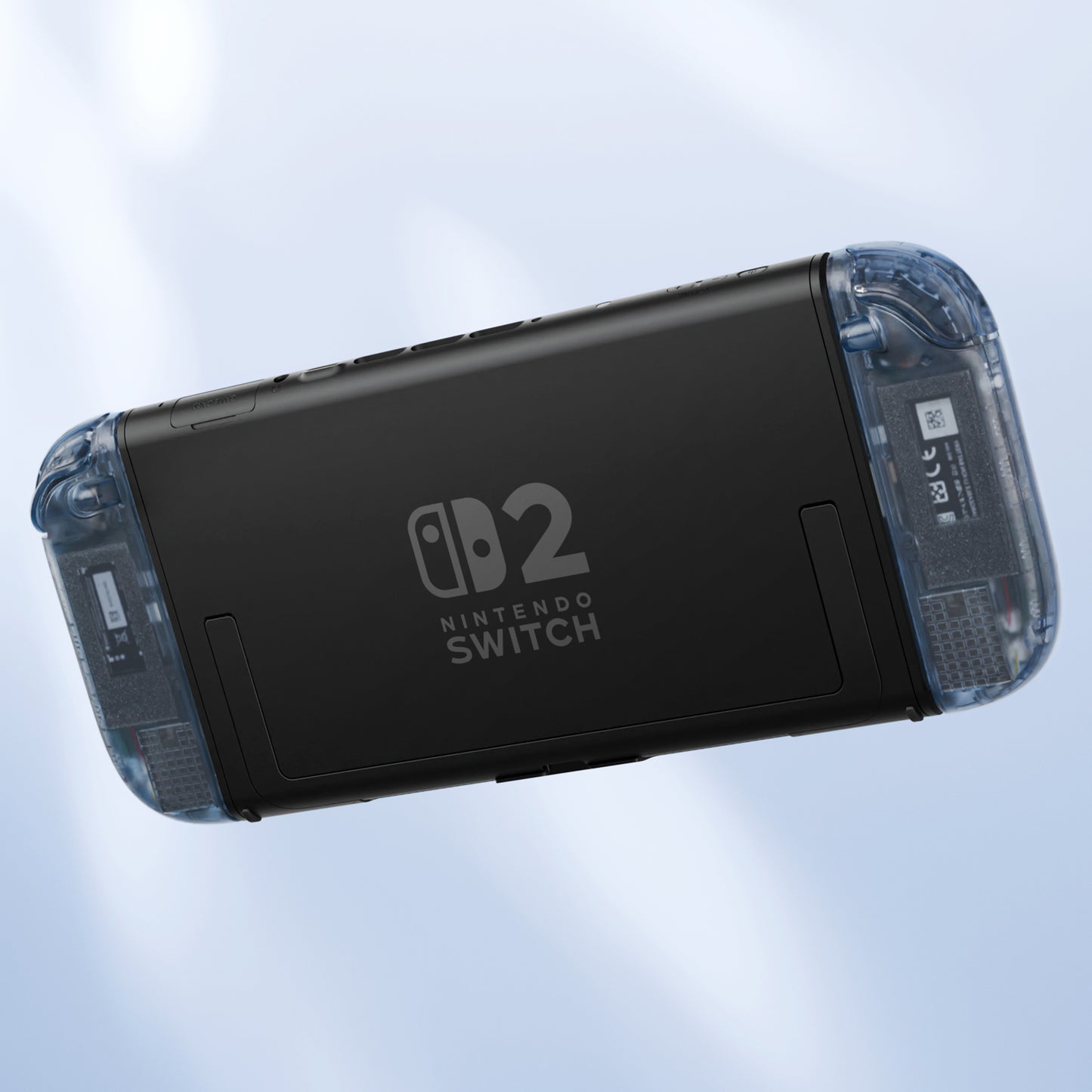 eXtremeRate D-Pad Version Replacement Full Set Shell Case with Buttons for Joycon 2 of Nintendo Switch 2 - Deluxe Version - Clear Glacier Blue