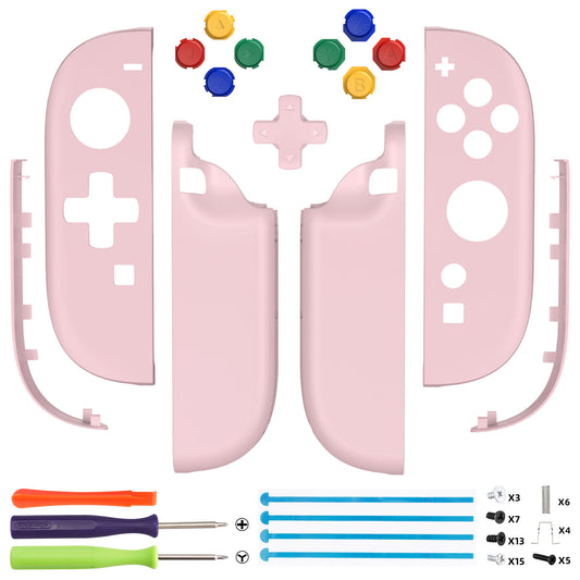 eXtremeRate D-Pad Version Replacement Full Set Shell Case with Buttons for Joycon 2 of Nintendo Switch 2 - Essence Version - Cherry Blossoms Pink
