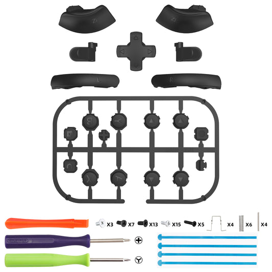 eXtremeRate DIY Replacement Full Set Buttons for Nintendo Switch 2 - Black