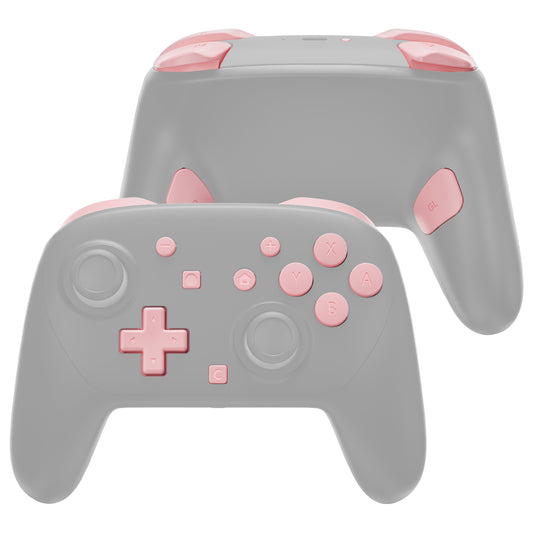 eXtremeRate DIY Replacement Full Set Buttons for Nintendo Switch 2 Pro Controller - Puffy Pink
