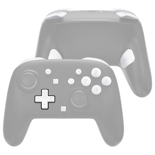 eXtremeRate DIY Replacement Full Set Buttons for Nintendo Switch 2 Pro Controller - White eXtremeRate