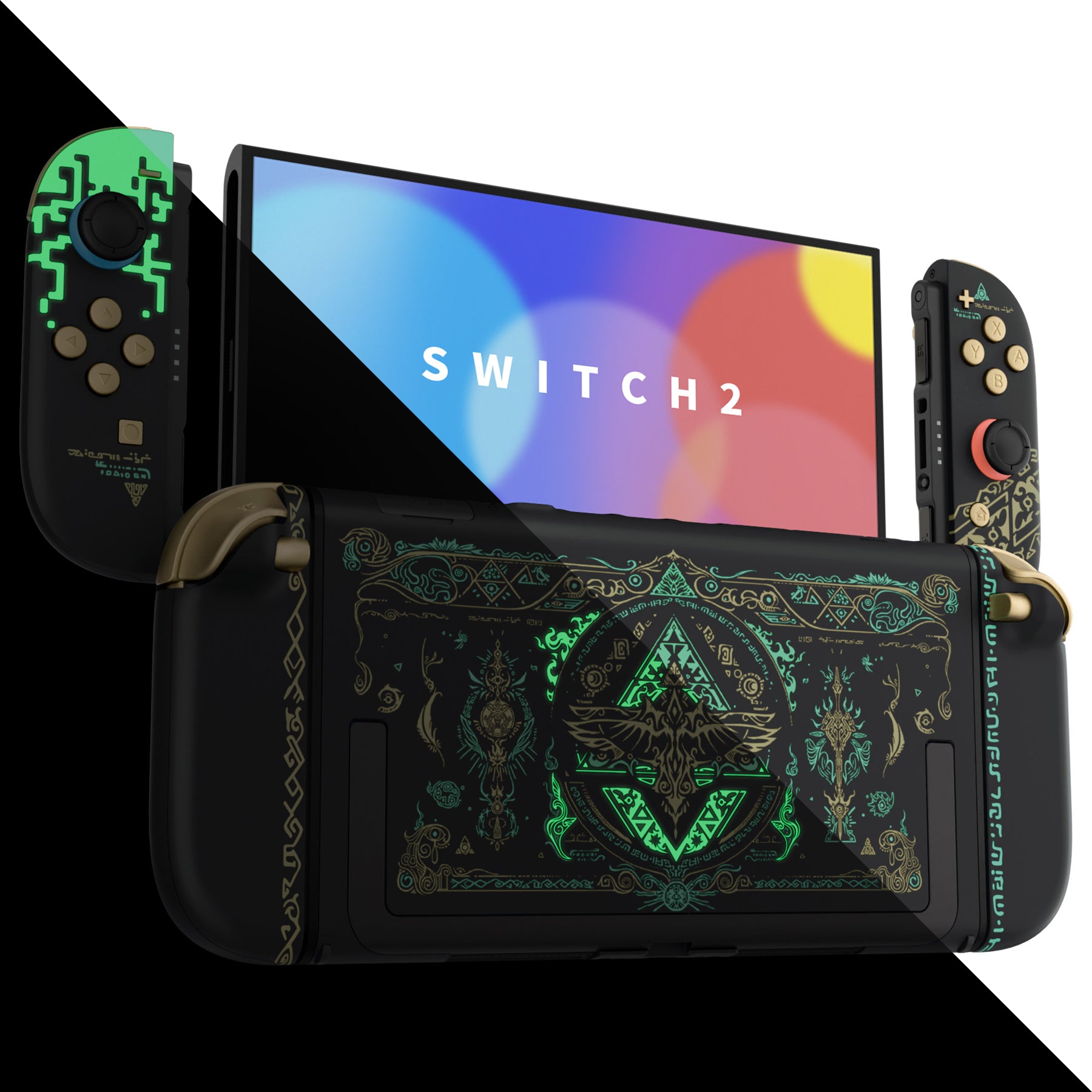 Nintendo Switch カスタマイズ モデル eXtremeRate DIY Replacement Full Set Shells with Buttons for