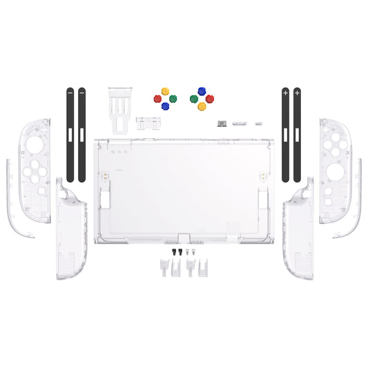 eXtremeRate DIY Replacement Full Set Shells with Buttons for Nintendo Switch 2 - Essence Version - Clear