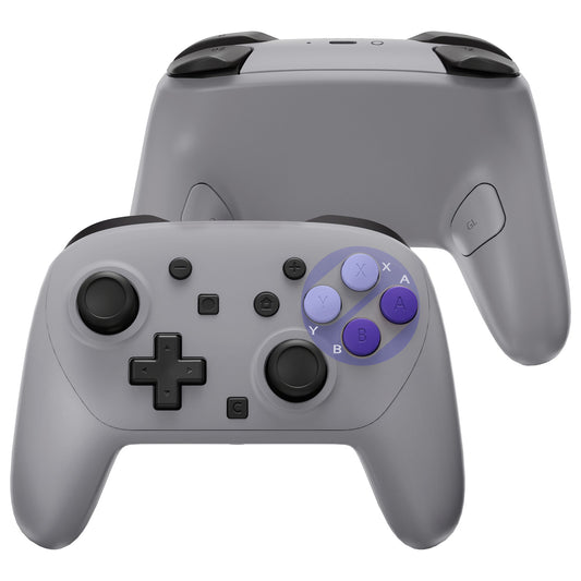 eXtremeRate DIY Replacement Full Set Shells with Buttons for Nintendo Switch 2 Pro Controller - Classic SNES Style