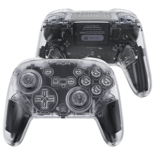 eXtremeRate DIY Replacement Full Set Shells with Buttons for Nintendo Switch 2 Pro Controller - Clear