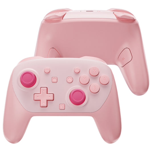 eXtremeRate DIY Replacement Full Set Shells with Buttons for Nintendo Switch 2 Pro Controller - Puffy Pink